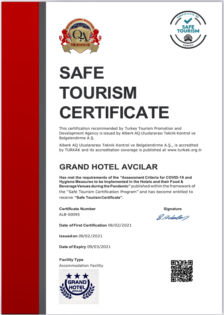 istanbul safe tourism certificate
